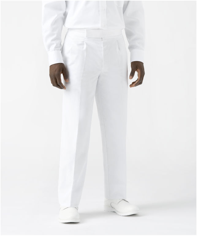 Men's Pleated Trousers with Self-Belt - Unhemmed | United States Store